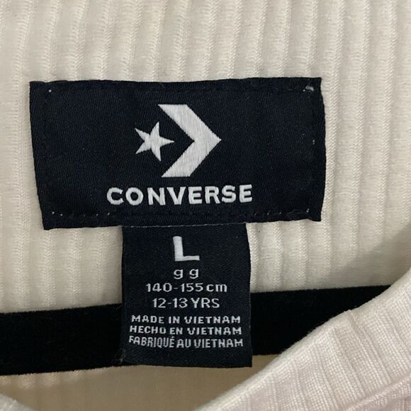 Converse- Girls long sleeve color block top- Size Large - Picture 3 of 5